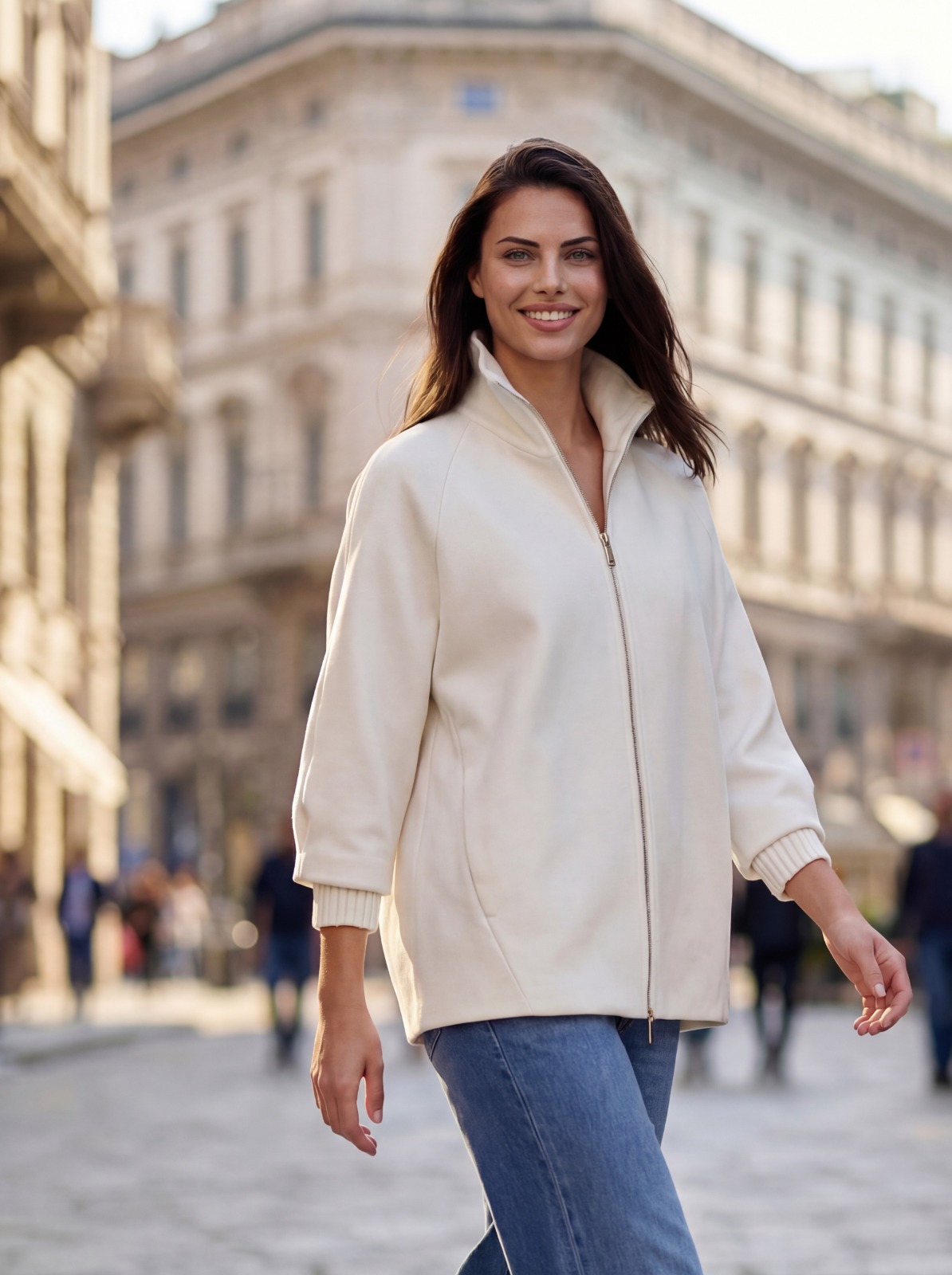 Damska kurtka wełniana DF 090