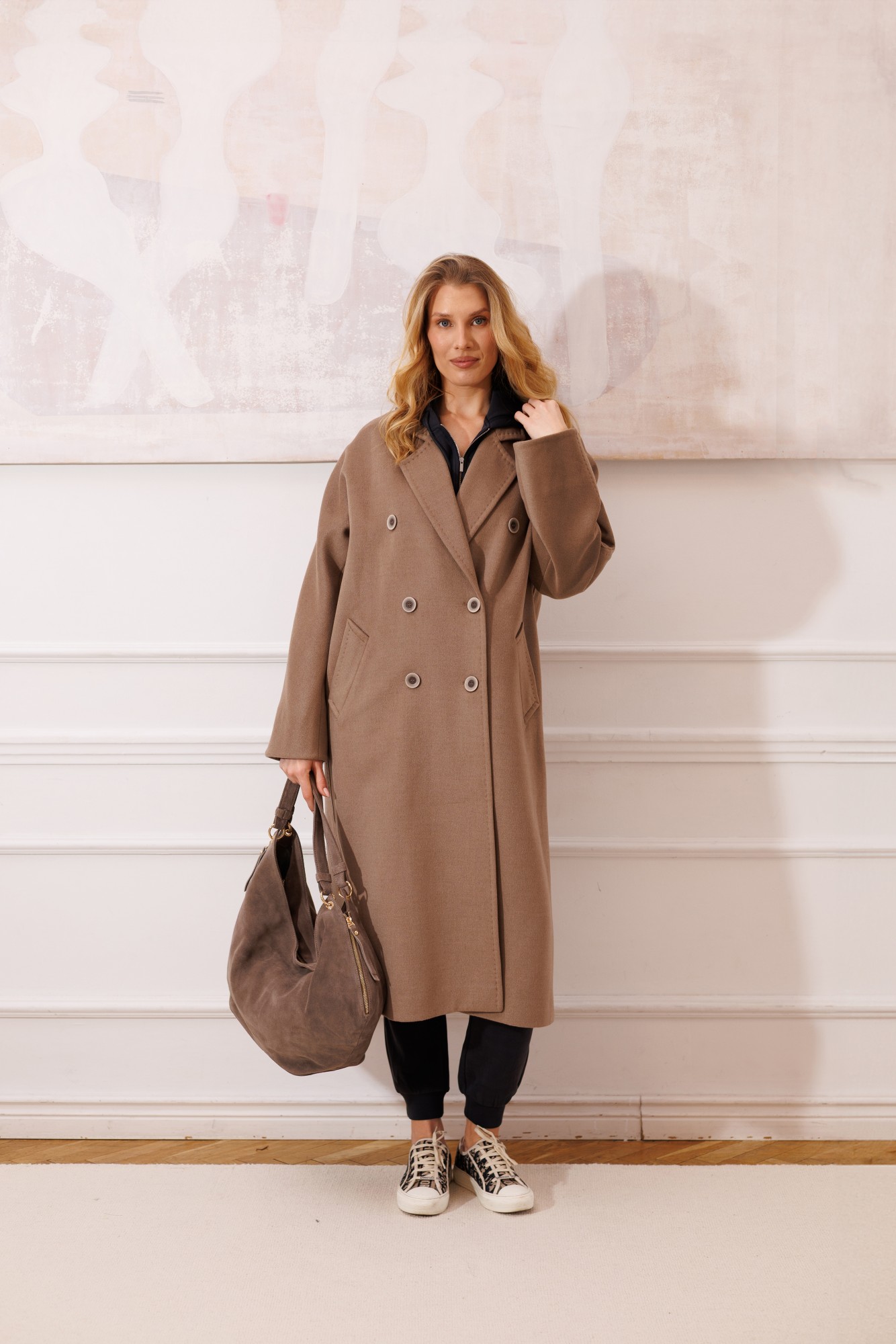 Damski Płaszcz Wełniany TA 089