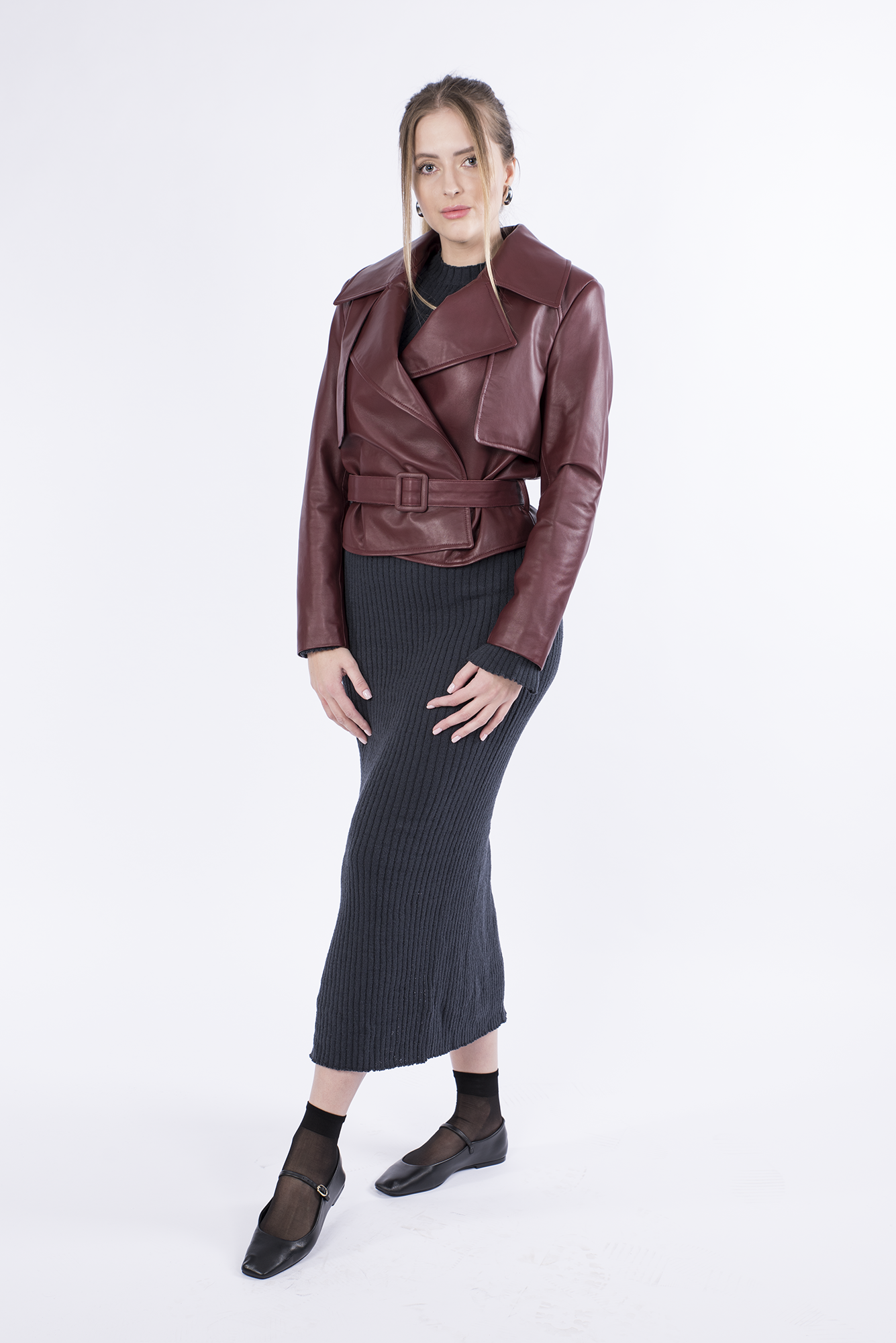 Damska kurtka skórzana DF  557